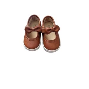 Carter's Just For You Brown Bow Shoes, Size 4 Baby